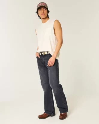 Pestyt mustat Relaxed Bootcut farkut Pestyt mustat Relaxed Bootcut farkut