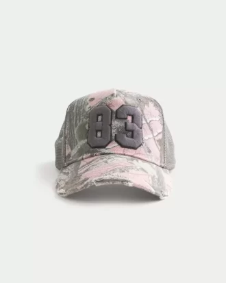 Pinkki Camo Number Graphic Trucker Hat