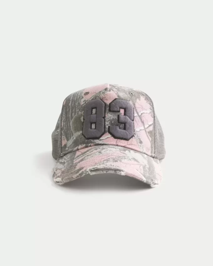 Pinkki Camo Number Graphic Trucker Hat Pinkki Camo Number Graphic Trucker Hat