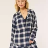 Pitkähihainen flanellipyjamatoppi Pitkähihainen flanellipyjamatoppi