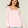 Pitkähihainen neliömäinen Babydoll-neulepaita Pitkähihainen neliömäinen Babydoll-neulepaita