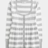 Pitkähihainen neliömäinen Babydoll-neulepaita Pitkähihainen neliömäinen Babydoll-neulepaita