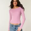 Pitkähihainen slash-neck toppi Pitkähihainen slash-neck toppi