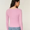 Pitkähihainen slash-neck toppi Pitkähihainen slash-neck toppi