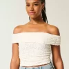 Pitsi Foldover Off-the-Shoulder Top