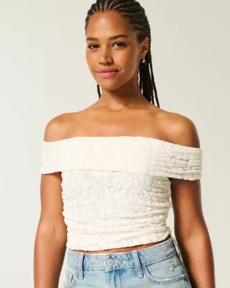 Pitsi Foldover Off-the-Shoulder Top