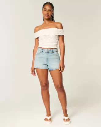 Pitsi Foldover Off-the-Shoulder Top