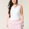 Pitsi-sifonki porrastettu Mini Skort