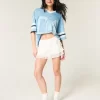Pitsi-sifonki porrastettu Mini Skort