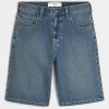 Polven alapuolelle ulottuvat Dark Wash Super Baggy Denim shortsit Polven alapuolelle ulottuvat Dark Wash Super Baggy Denim shortsit
