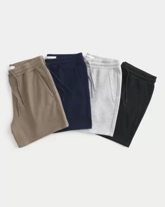 Polven yläpuolella olevat fleece-shortsit 4 kpl