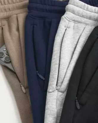 Polven yläpuolella olevat fleece-shortsit 4 kpl