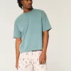 Polven yläpuolella olevat pellavakuvioiset shortsit Polven yläpuolella olevat pellavakuvioiset shortsit