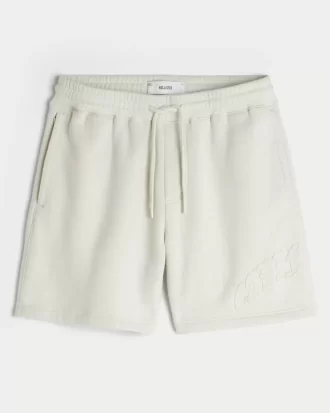 Polven yläpuolelle ulottuvat Calif Graphic Baggy -fleece-shortsit
