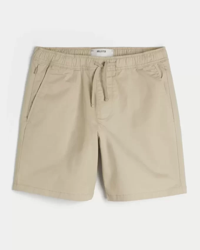 Polven yläpuolelle ulottuvat Twill-shortsit Polven yläpuolelle ulottuvat Twill-shortsit