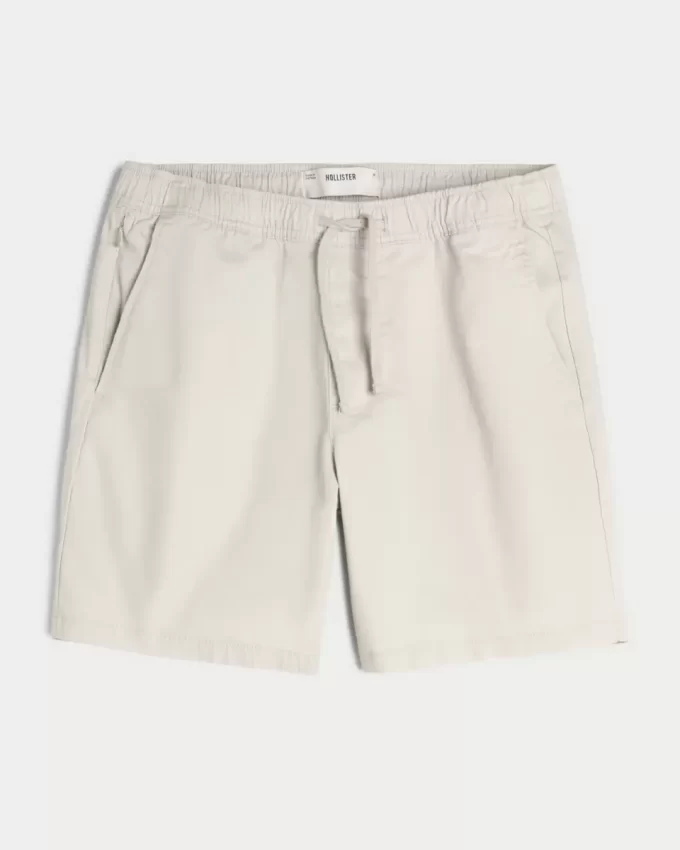 Polven yläpuolelle ulottuvat Twill-shortsit Polven yläpuolelle ulottuvat Twill-shortsit