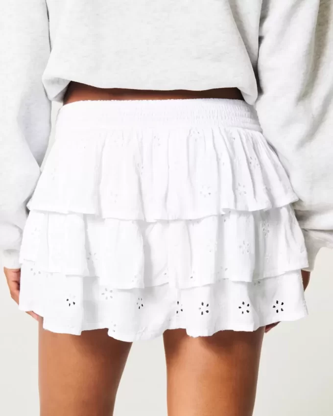 Porrastettu Mini Skort
