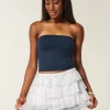 Porrastettu sifonki Mini Skort