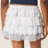 Porrastettu sifonki Mini Skort