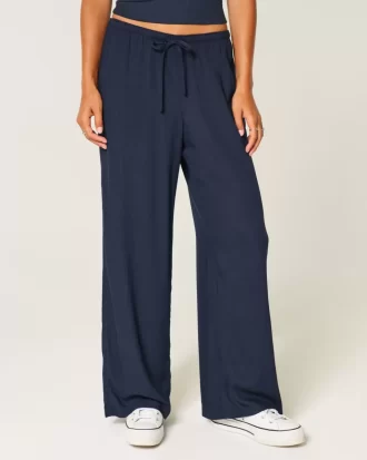 Pull-on Slub-housut