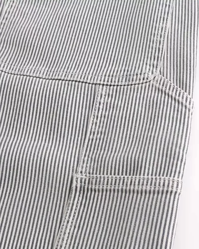 Railroad Stripe Baggy Painter Farkut