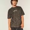 Raskaan laatikollinen Leopard Print Dodge Hellcat Graphic T-paita Raskaan laatikollinen Leopard Print Dodge Hellcat Graphic T-paita