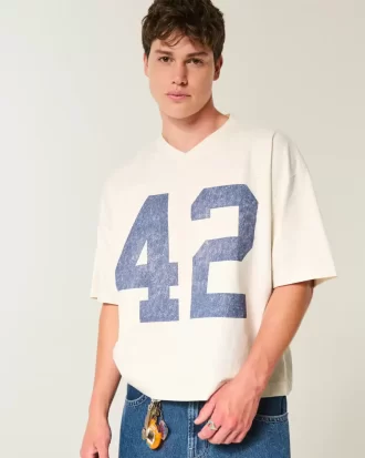 Raskas Baggy Crop Varsity Graphic Football T-paita Raskas Baggy Crop Varsity Graphic Football T-paita