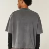 Raskas Baggy Crop Varsity Graphic Football T-paita Raskas Baggy Crop Varsity Graphic Football T-paita