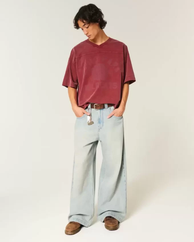 Raskas Baggy Crop Varsity Graphic Football T-paita Raskas Baggy Crop Varsity Graphic Football T-paita