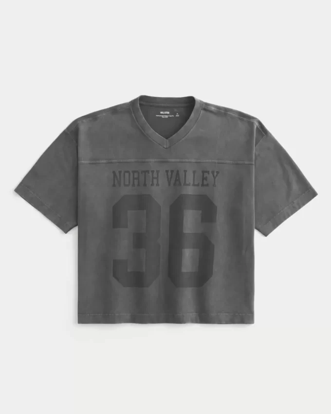 Raskas Baggy Crop Varsity Graphic Football T-paita Raskas Baggy Crop Varsity Graphic Football T-paita