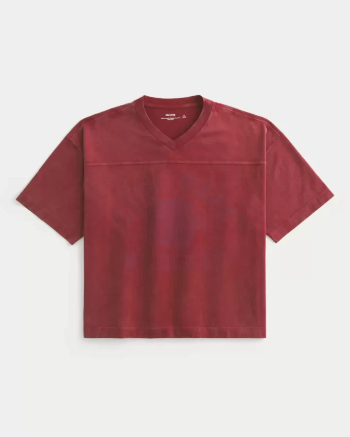 Raskas Baggy Crop Varsity Graphic Football T-paita Raskas Baggy Crop Varsity Graphic Football T-paita