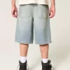 Rasvatut Medium Wash Super Baggy Denim shortsit Rasvatut Medium Wash Super Baggy Denim shortsit