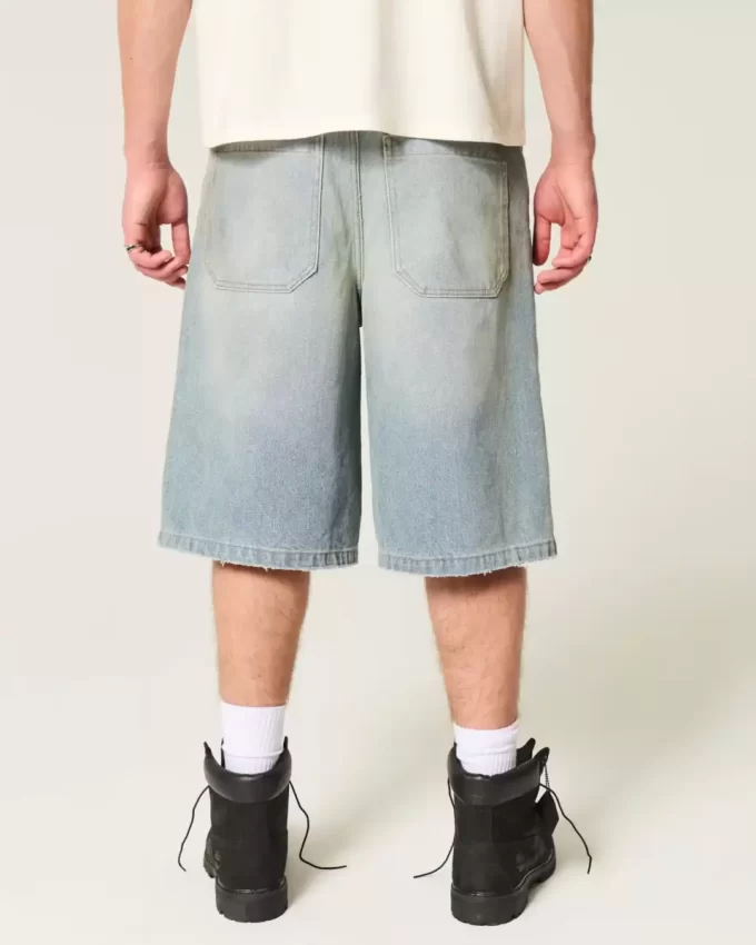 Rasvatut Medium Wash Super Baggy Denim shortsit Rasvatut Medium Wash Super Baggy Denim shortsit