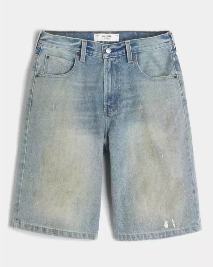 Rasvatut Medium Wash Super Baggy Denim shortsit Rasvatut Medium Wash Super Baggy Denim shortsit