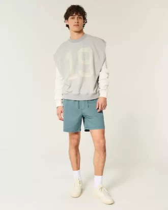 Reiden puoliväliin ulottuvat Twill-shortsit
