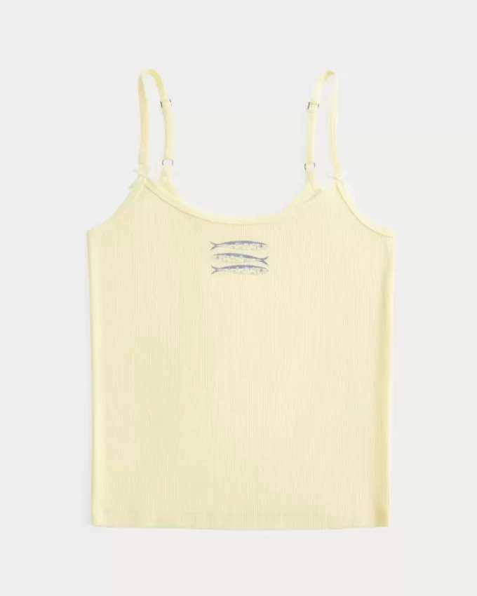 Ribbed Fish Graphic Cami