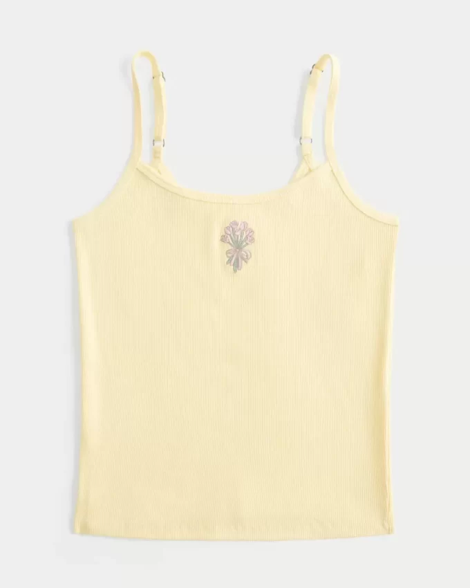 Ribbed Floral Graphic Cami Ribbed Floral Graphic Cami
