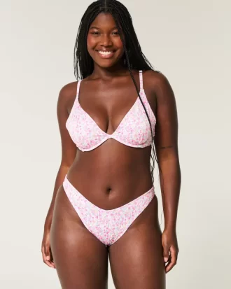 Ribbed High-Leg pörköin Bikini Bottom