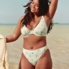 Ribbed High-Leg pörköin Bikini Bottom