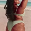 Ribbed High-Leg pörköin Bikini Bottom