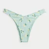 Ribbed High-Leg pörköin Bikini Bottom