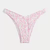 Ribbed High-Leg pörköin Bikini Bottom