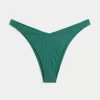 Ribbed High-Leg pörköin Bikini Bottom