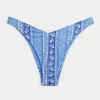 Ribbed High-Leg pörköin Bikini Bottom