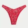 Ribbed High-Leg pörköin Bikini Bottom