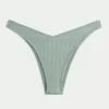 Ribbed High-Leg pörköin Bikini Bottom