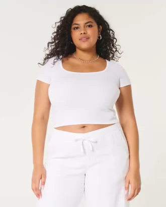 Ribbed Neck-neck Baby T-paita