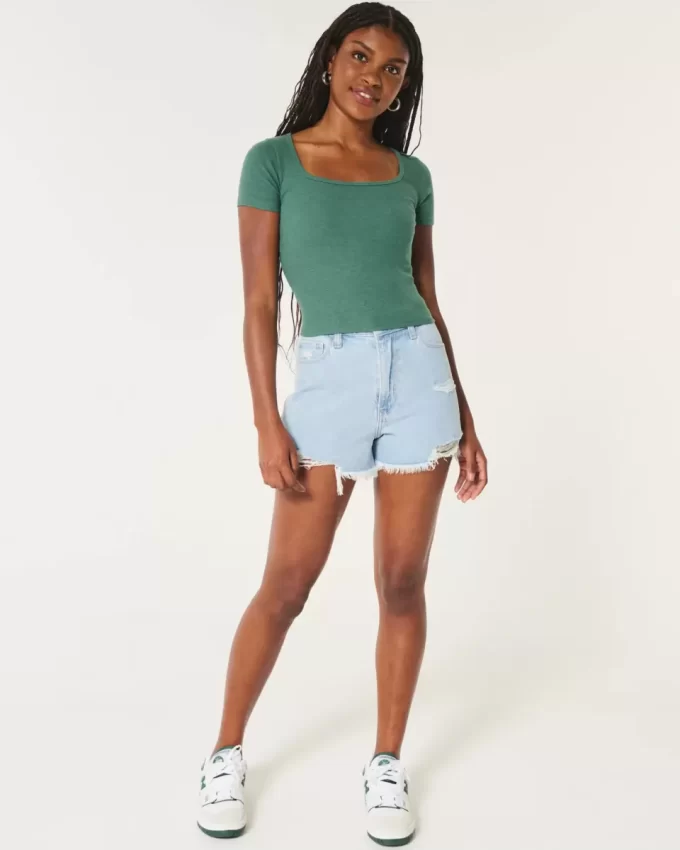 Ribbed Neck-neck Baby T-paita Ribbed Neck-neck Baby T-paita