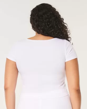 Ribbed Neck-neck Baby T-paita