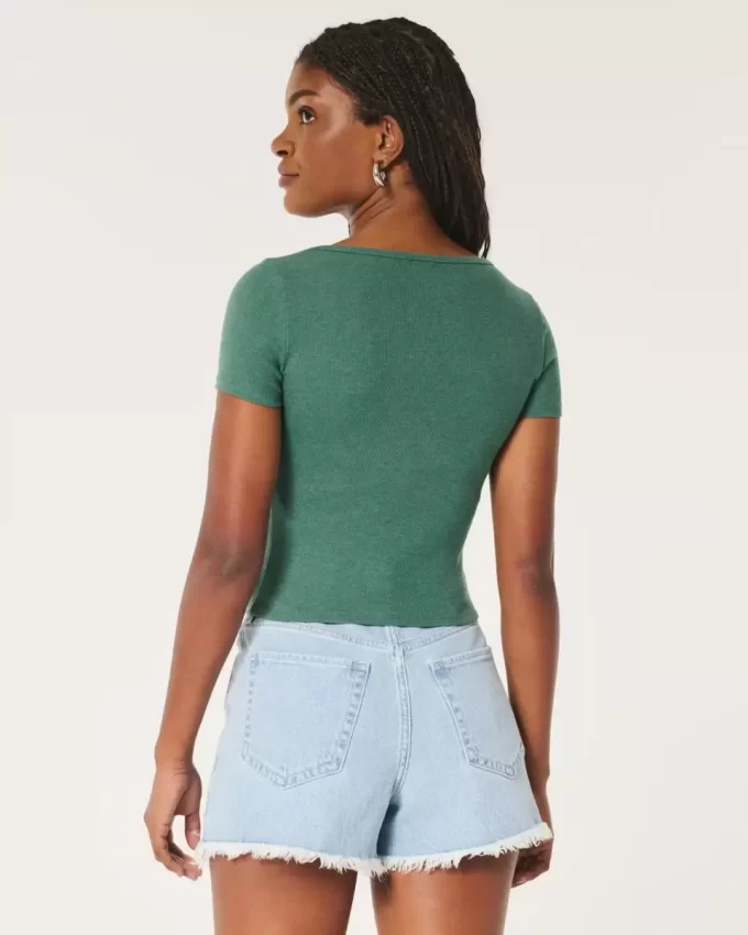 Ribbed Neck-neck Baby T-paita Ribbed Neck-neck Baby T-paita